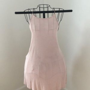 Pink and white striped dress, forever 21